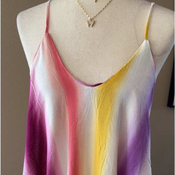 Colorful rainbow striped maxi dress with pockets - Picture 8 of 8